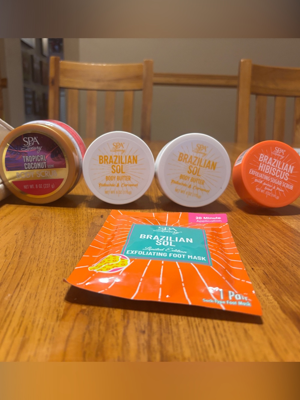 5 Piece Spa Luxury Brazilian Sol Body Care Set
